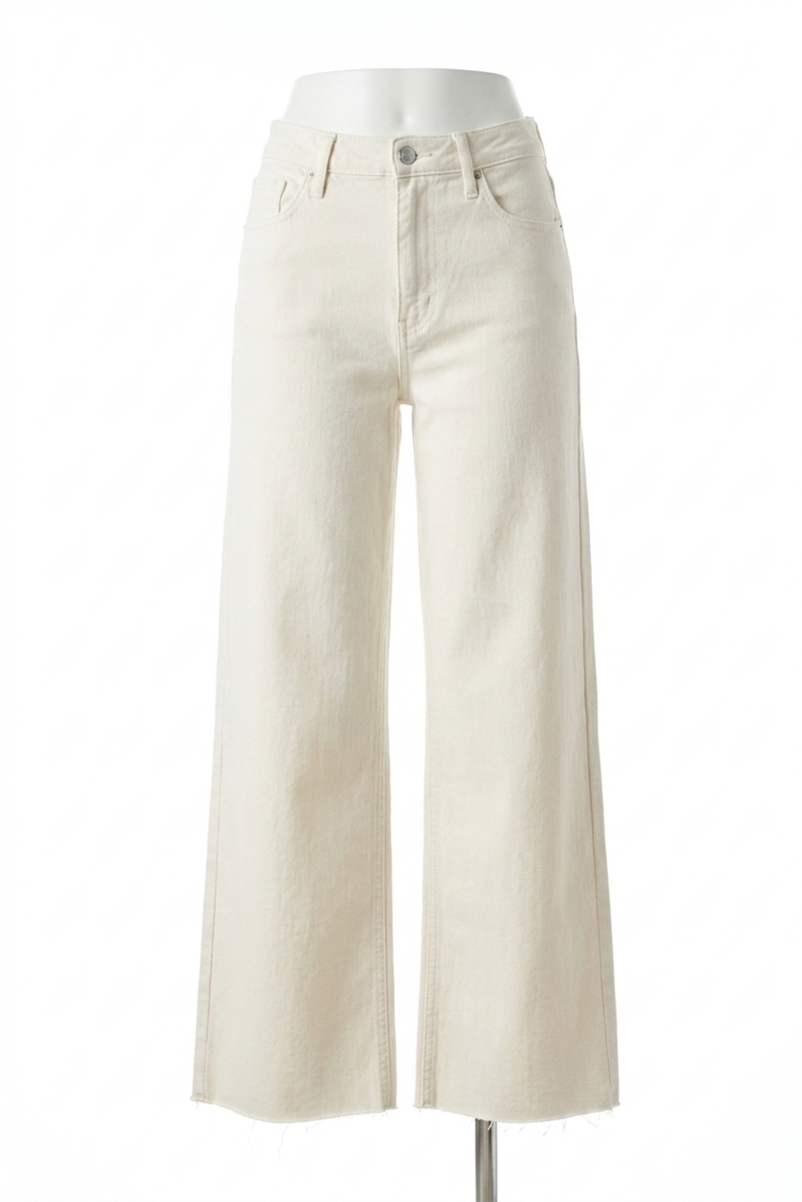 NEW JUST BLACK DENIM scissor cut wide leg denim pant in vanilla bean